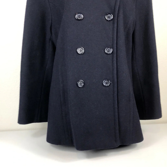 Mario De Pinto Pea Coat Women’s Size Medium Navy Wool Double Breasted FallWinter - Picture 5 of 16